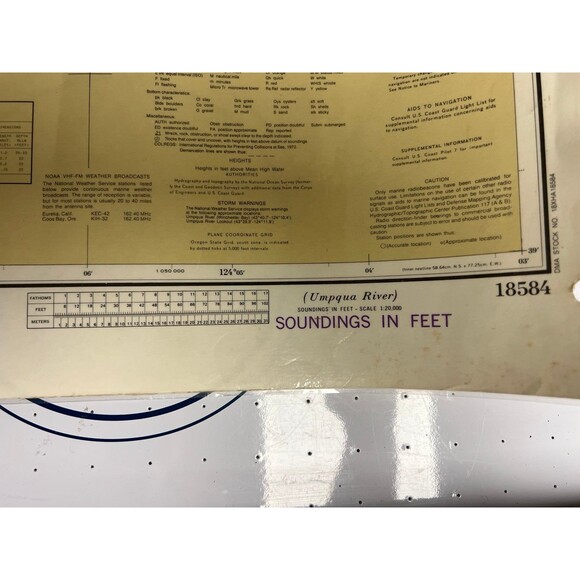 Nautical Chart/Map of Oregon’s Umpqua River Pacific Ocean to Reedsport - Picture 3 of 4